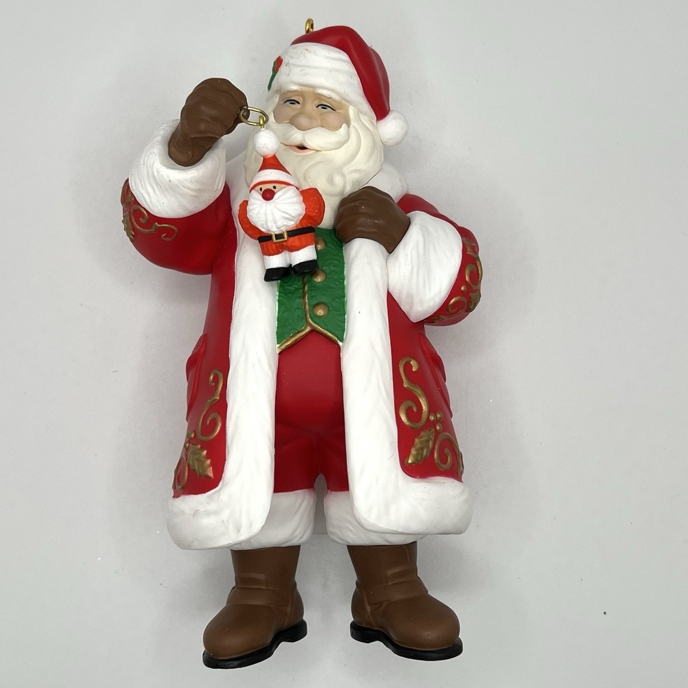Hallmark Keepsake Ornaments 50 Years Santa Claus Christmas Ornament Red Green